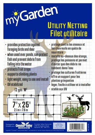 myGarden - Utility Netting (Black 3/4") 7'x25'