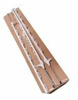 myGarden - 4' White Step in Post Fence w/ metal spike 50pcs/bdl