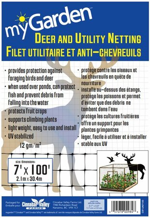 Utility and Deer Netting 3/4" Black 7'x100'